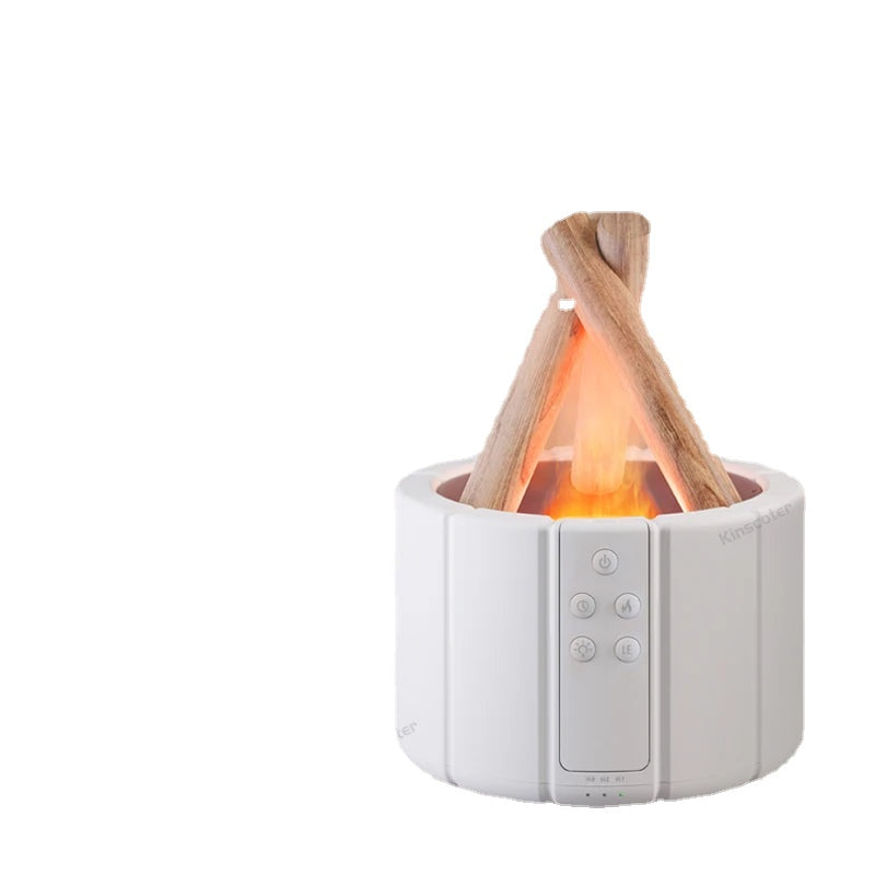 Simulated Flame Aroma Diffuser Bonfire Air Humidifier Ultrasonic Cool Mist Maker Fogger LED Essential Oil Lamp Difusor