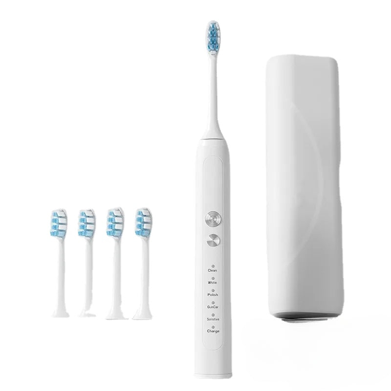 Toothbrush Wireless Charging Travel Case IPX7 Dupont Soft Bristle Electric Charger Adult Sonic Teeth Whitening Brush Pink White