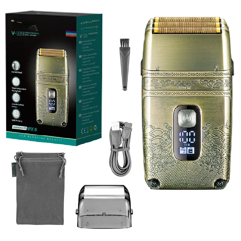 Metal Wet Dry Electric Shaver For Men Beard And Hair Facial Electric Razor Balds Head Shaving Machine Rechargeable