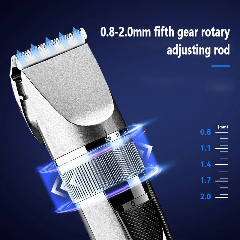 Rechargeable Cordless Hair Clipper Men Grooming Professional Electric Hair Clipper Beard Haircut Edge Sketch