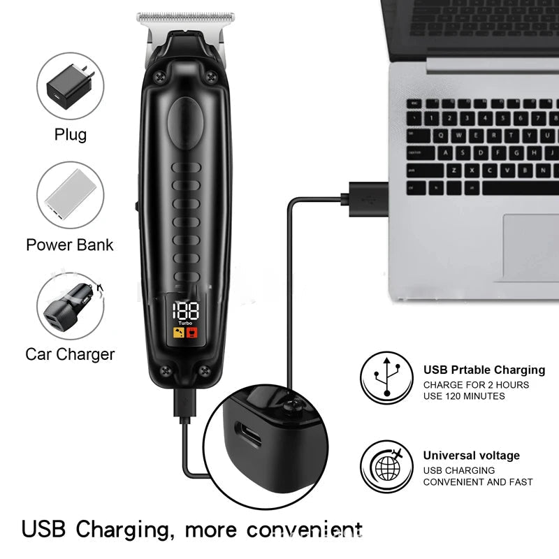 Beard Hair Trimmer For Men Electric Hair Clipper Cordless Professional Haircut Machine Rechargeable