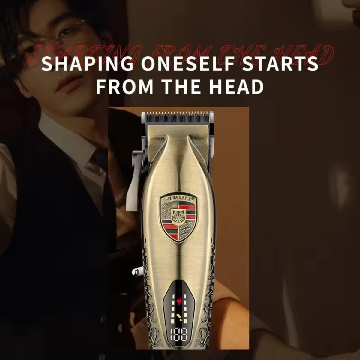 Trimmer Professional Hair Clipper Adjustable Hair Cutting Machine Electric Haircut Machine Metal Hair Clippers Men