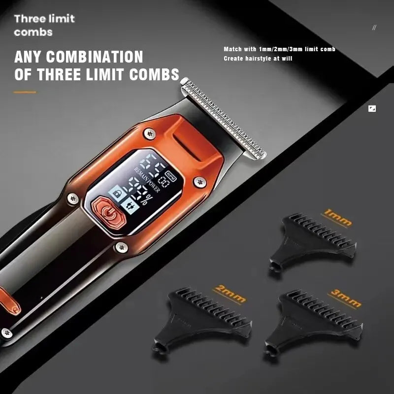 Hair Clipper Professional Barber Hair Trimmer LED Display Haircuts Machine for Salon Rechargeable Hair Trimmer