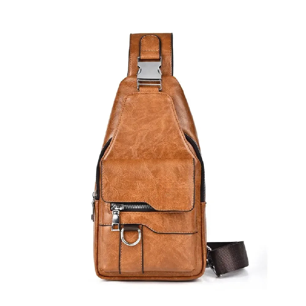 Men Cross Body Bag Sling Backpack Fashion Retro Travel Male Side Messenger Shoulder Chest Bag
