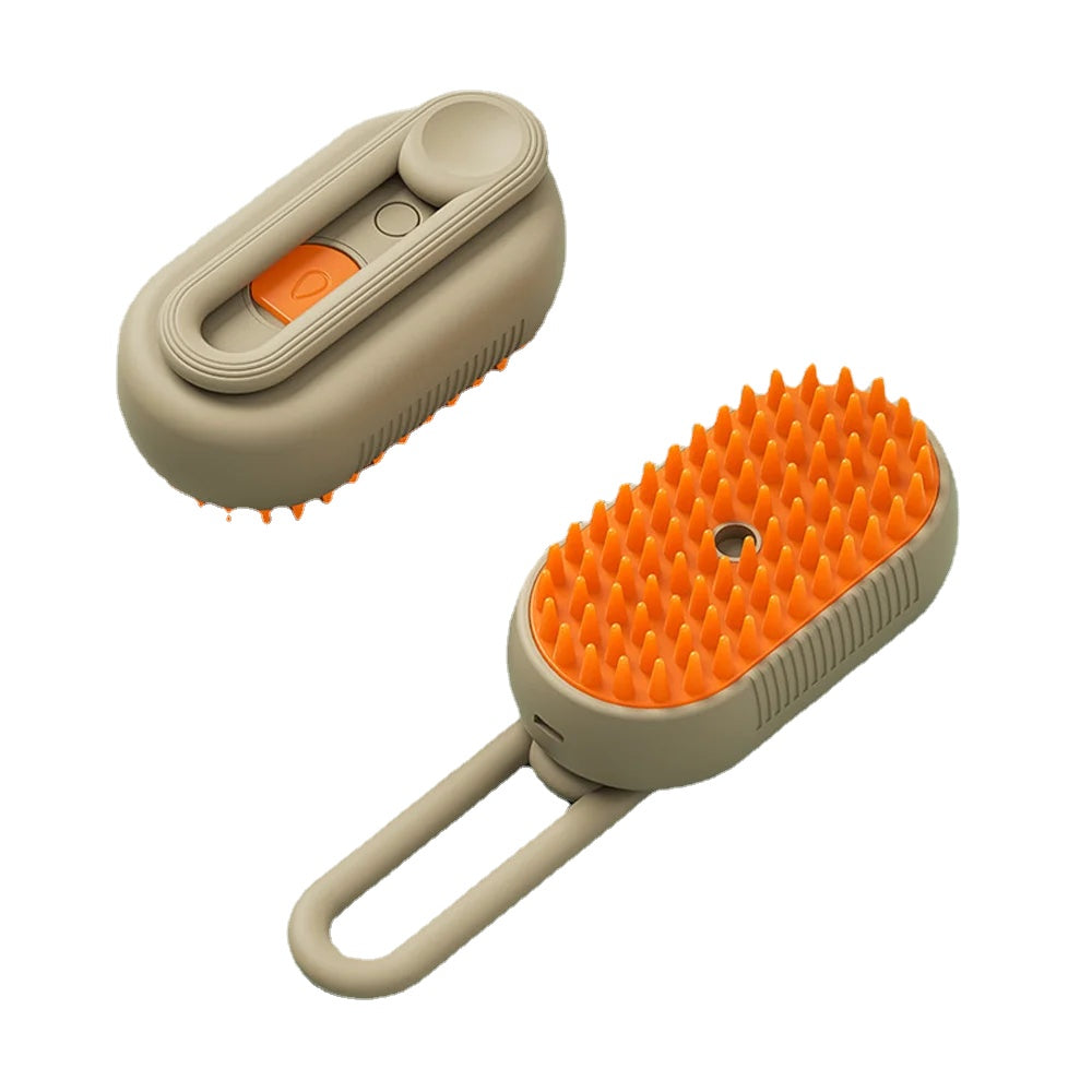 Steamy Cat Brush 3 in 1 Electric Anti-splashing Cat Brush with Steam Spray for Massage Pet Grooming Comb Hair Removal Combs
