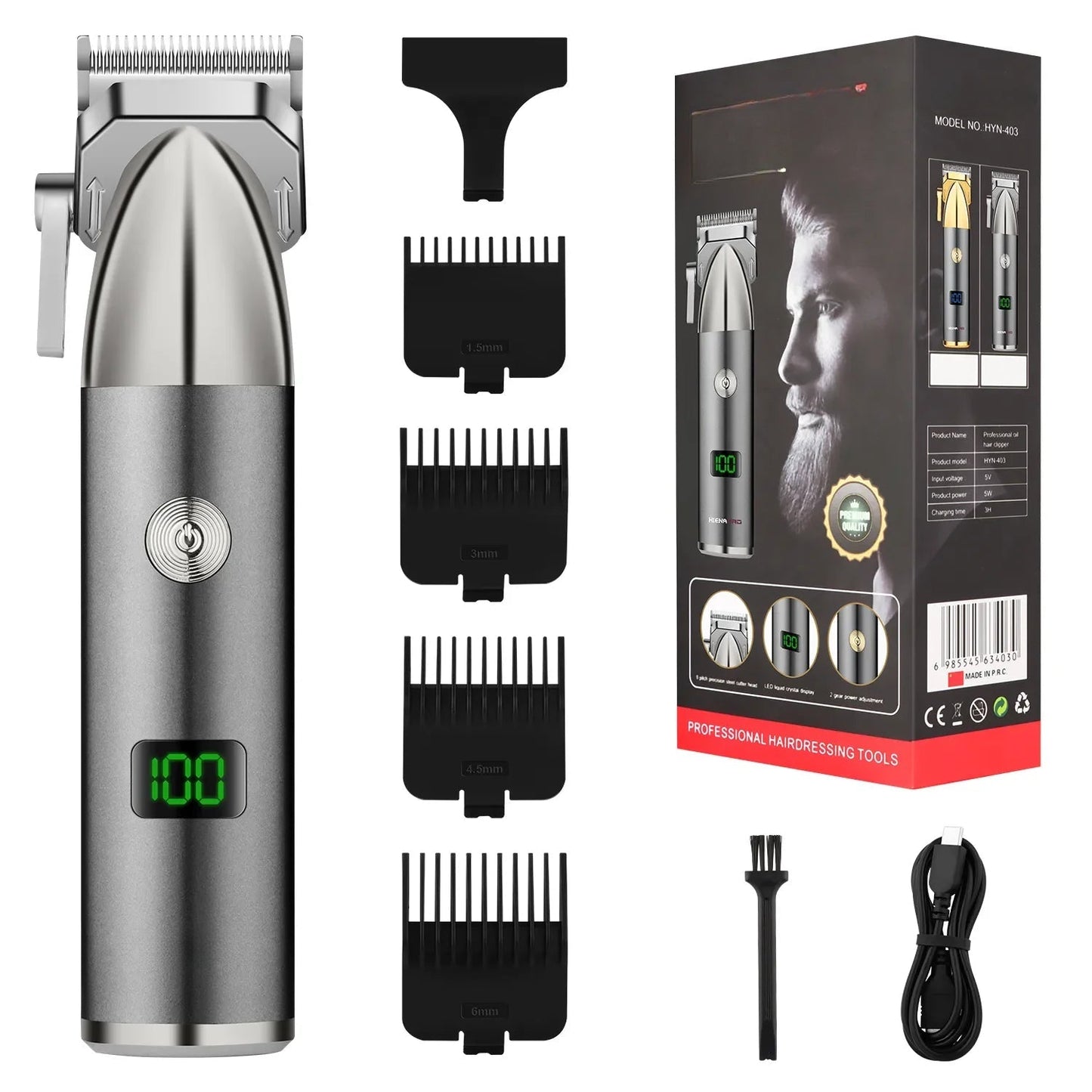 Hair Clipper Professional Electric Hair Trimmer Barber Shaver Trimmer Beard 0mm Men Hair Cutting Machine for Men