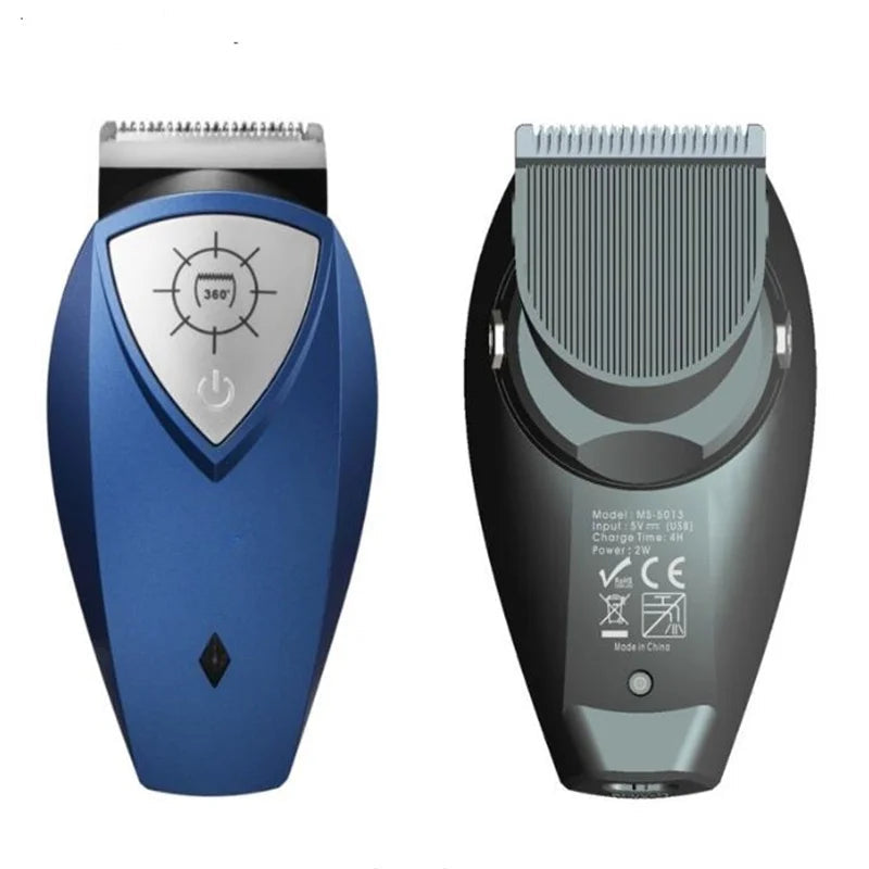 Electric Self Service Hair Trimmer Self-Cut Haircut Kit Fade Style Clipper For Men Travel Portable Shaver Rotation Razor Blade