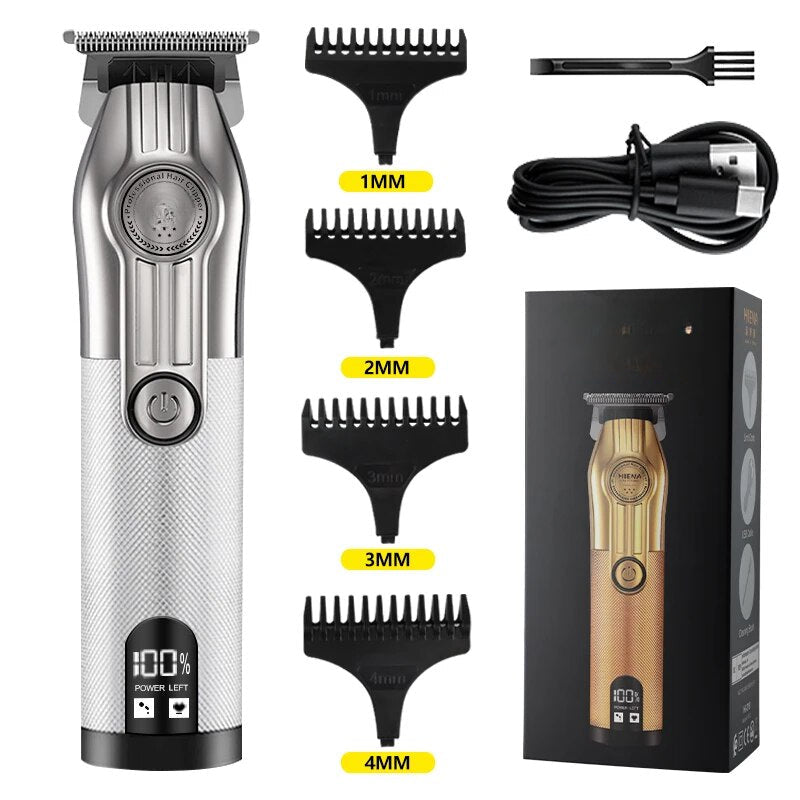 Hair Clipper Rechargeable Professional Hair Clipper Men's Electric Hair Clipper Cordless Haircut Styling Men's Beard Trimmer