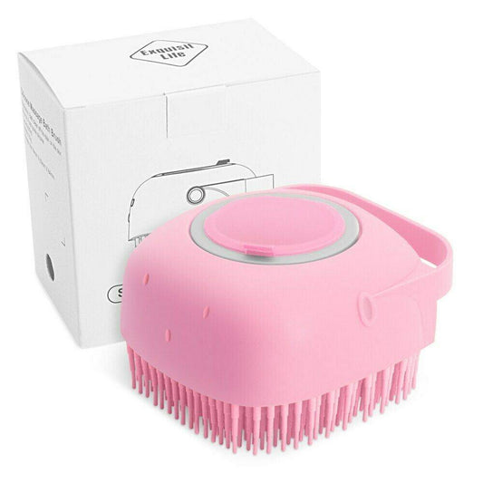Silicond Bath Body Brush Shower Scrubber With Dispenser Soft Massager For Teenager and Pet