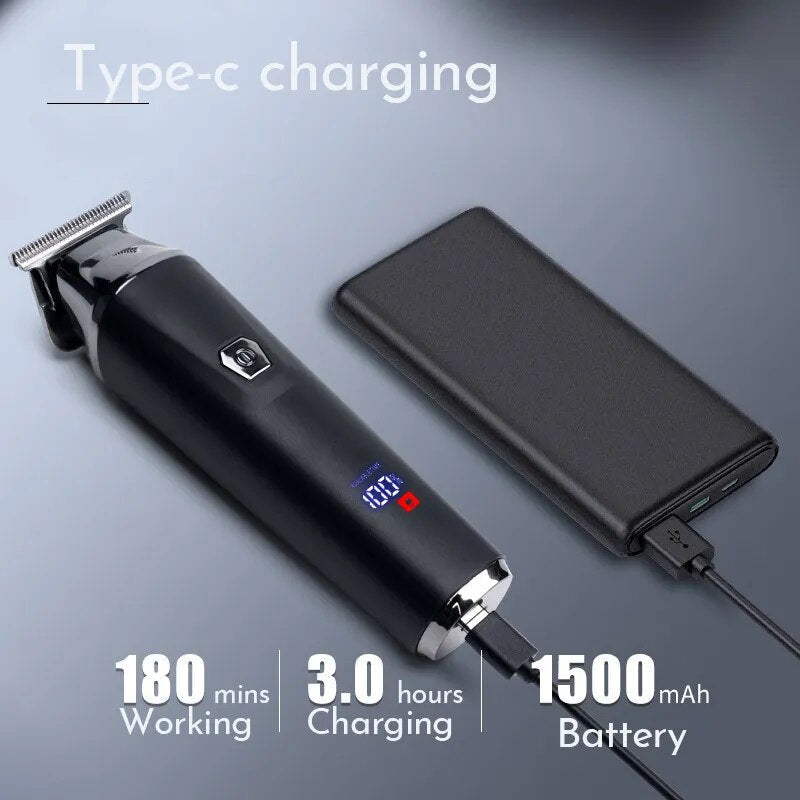 Bald Grooming Clipper Professional Electric Hair Trimmer for Men Barber 0mm Cutter Machine Beard Trimmer Men's Shavers Razors