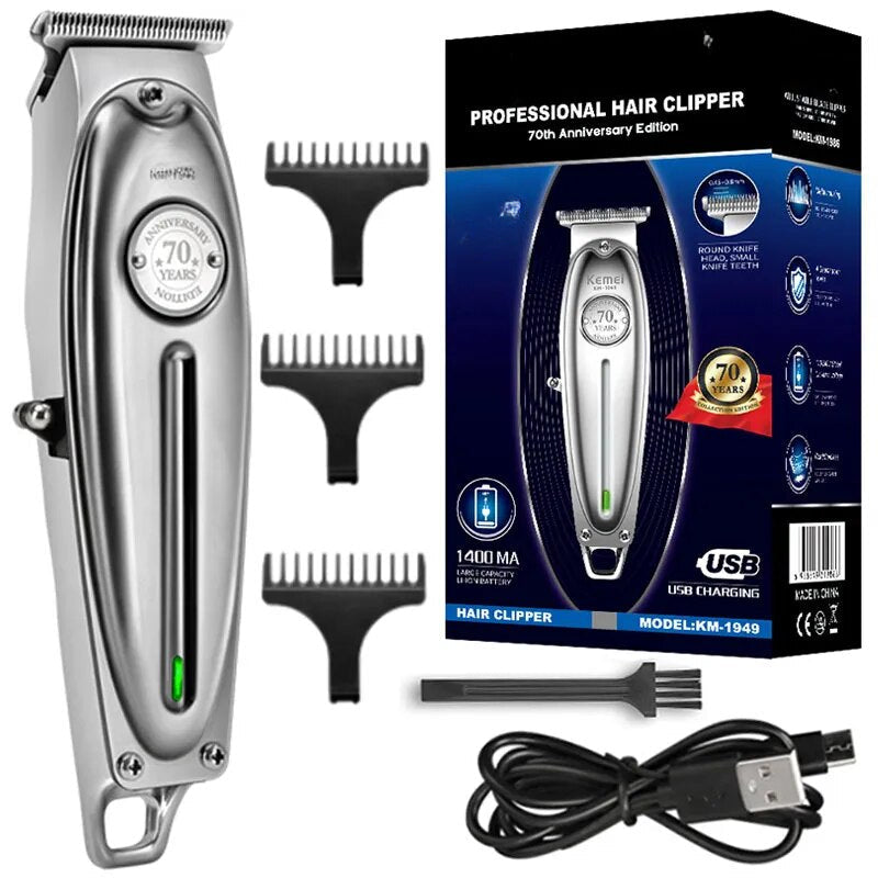 Electric Barber Full Metal Professional Hair Trimmer For Men Beard Hair Clipper Finishing Hair Cutting Machine