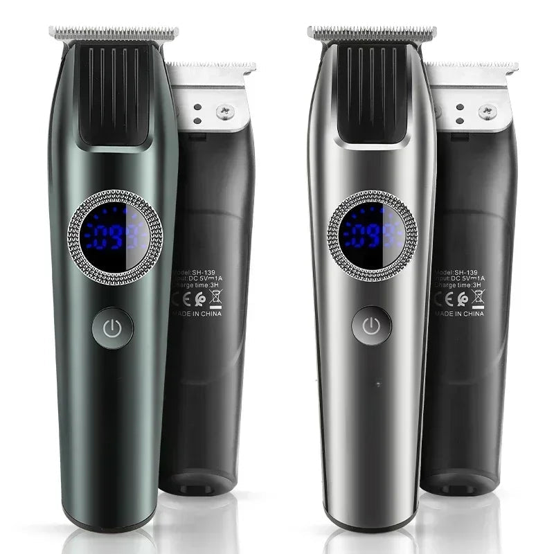Hair Cutting Machine LCD Digital Display Oil Head Engraving Hair Clipper Hair Salon Home Men's Electric Clippers