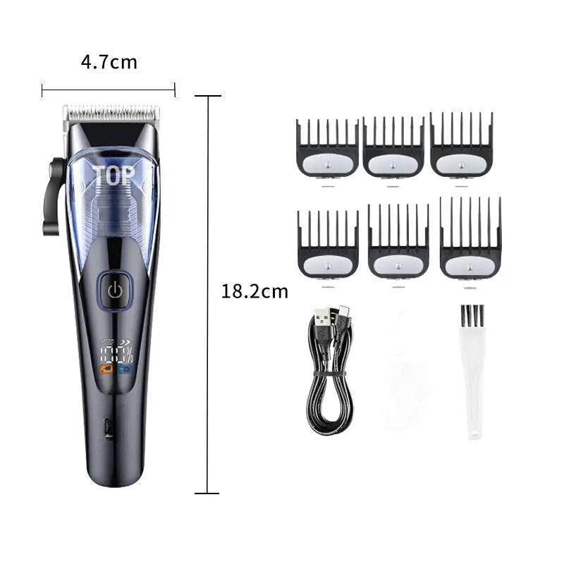 Hair Clipper Barber Hair Clipper Professional LED Display Haircuts Machine 2-speed Electric Hair Clippers for Men