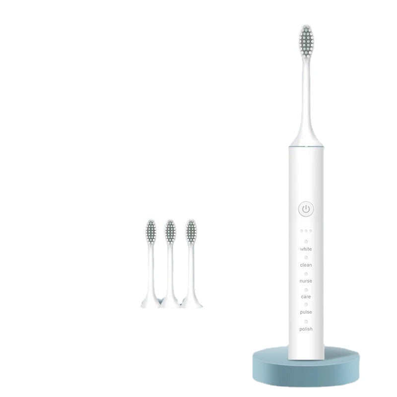 Ultrasonic Sonic Electric Toothbrush Rechargeable for Adults 6Mode Automatic Tooth Brush Teeth Whitening with 4 Replacement Head
