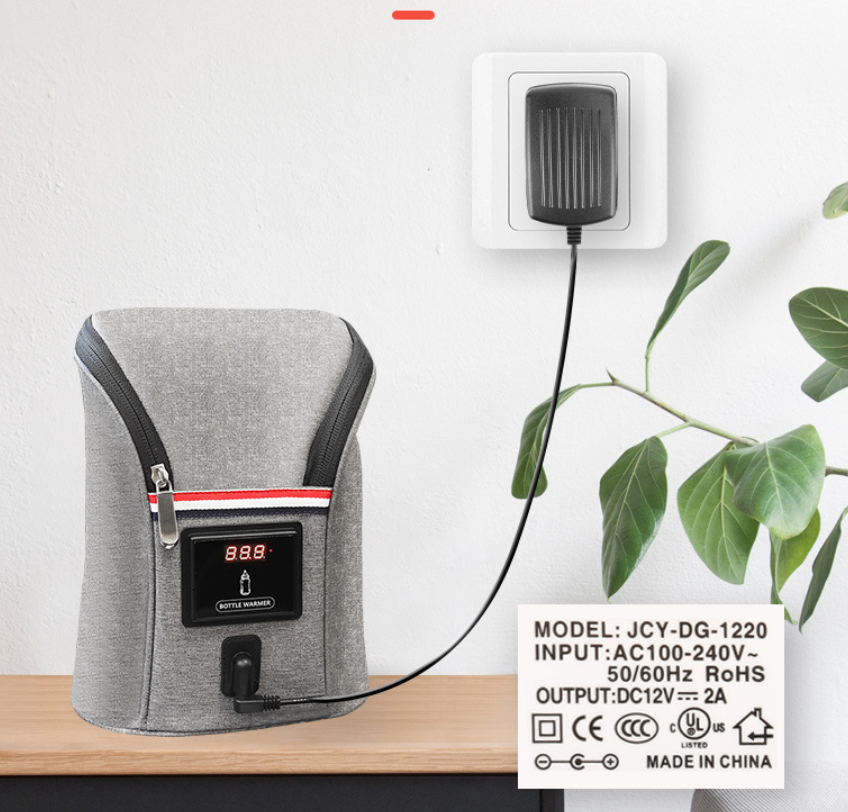 Car Bottle Warmer Portable Travel Milk Warmer (Grey)