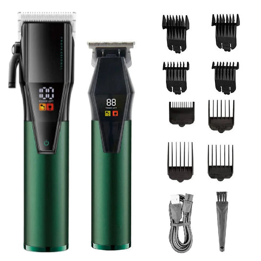 Professional Combo Kits Hair Clipper Electric Hair Trimmer For Men Rechargeable Cordless Haircut Machine Lithium Ion