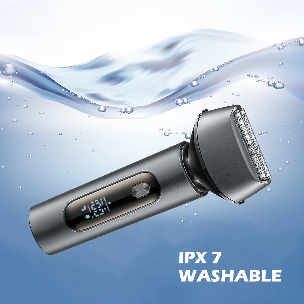 Professional Electric Razor Waterproof Beard Trimmer Portable Razor Reciprocating Rechargeable Shaver for Men