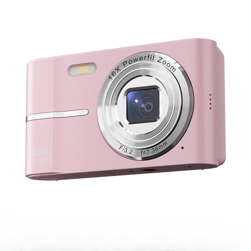50MP Digital Camera 1080P HD Small Portable  CMOS Student Party Mini Camera 16x Zoom 2.4in Entry-level Retro ABS Anti Shake
