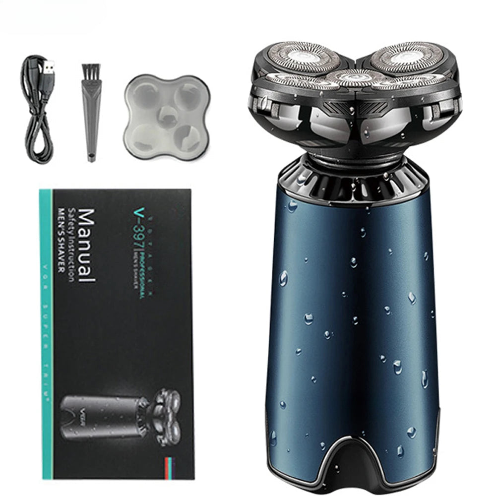 Intelligent Waterproof Barber Electric Shaver Men's Beard Body Hair Trimmer Rotating 5 Head Shaver Shaver Shaver