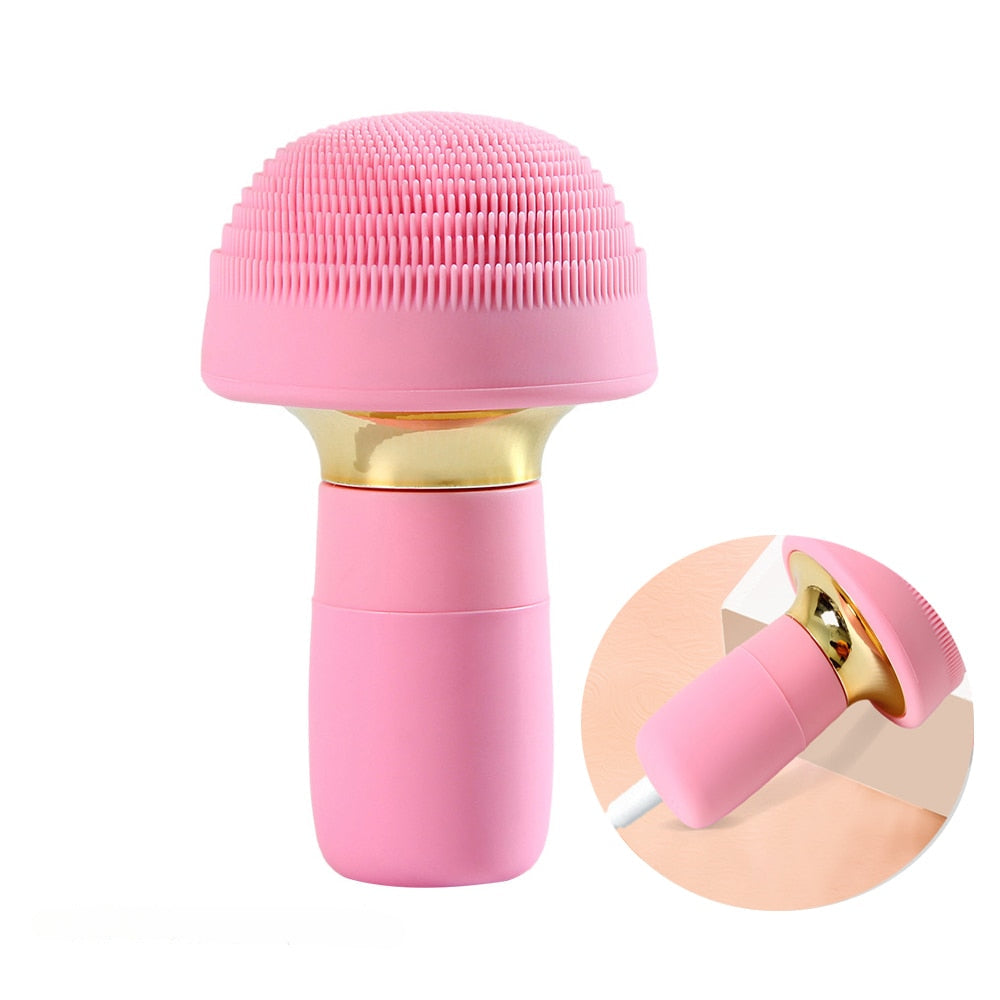 New Design Waterproof Electric Facial Cleansing Brush Ultrasonic Cleaner Exfoliating Blackhead Remover Face Massager