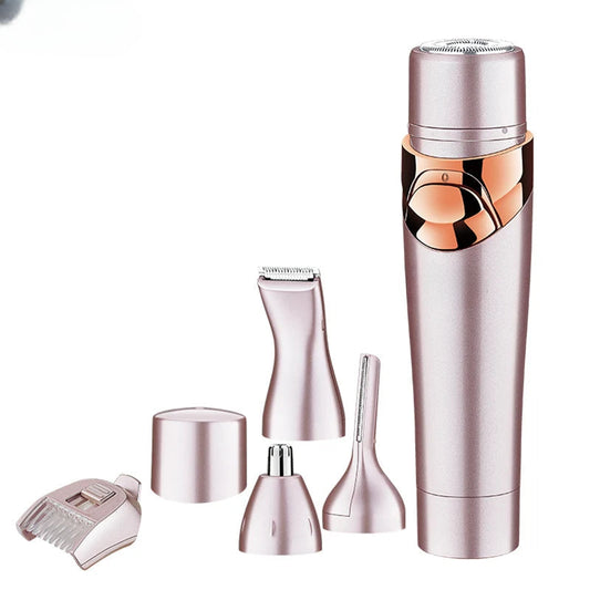 4-in-1 Multifunctional Shaver Armpit Hair Leg Hair Remover Electric Eyebrow Trimming Nose Hair Removal Ladies Hair Removal