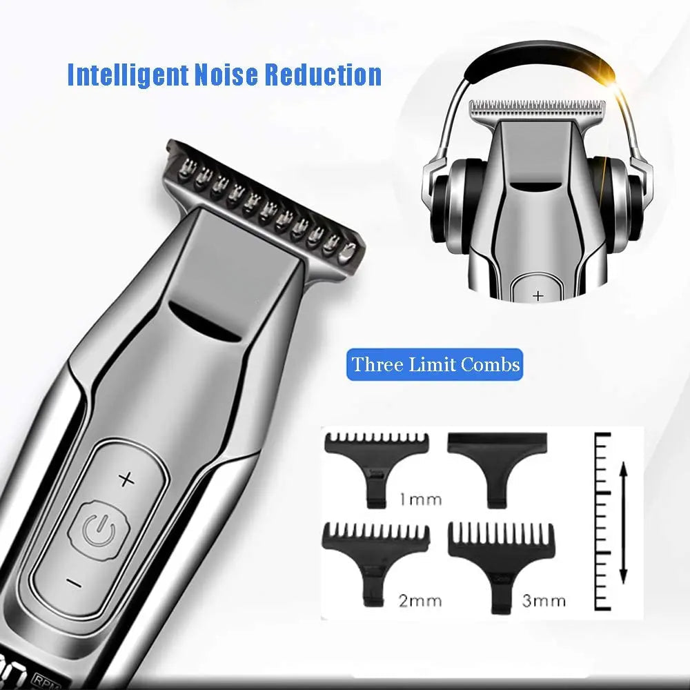 Professional Hair Clipper Beard Trimmer for Men Adjustable Speed LED Digital Hair Clipper Carving Clippers Electric Razor