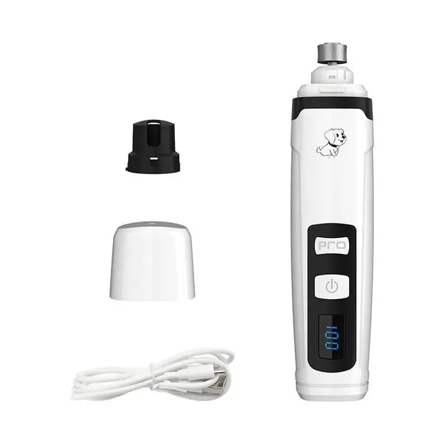 Electric Nail Titanium Cat Dog Pet Grooming Gadget USB Rechargeable Professional Pet Nail Trimmer Claw Nail Clipper