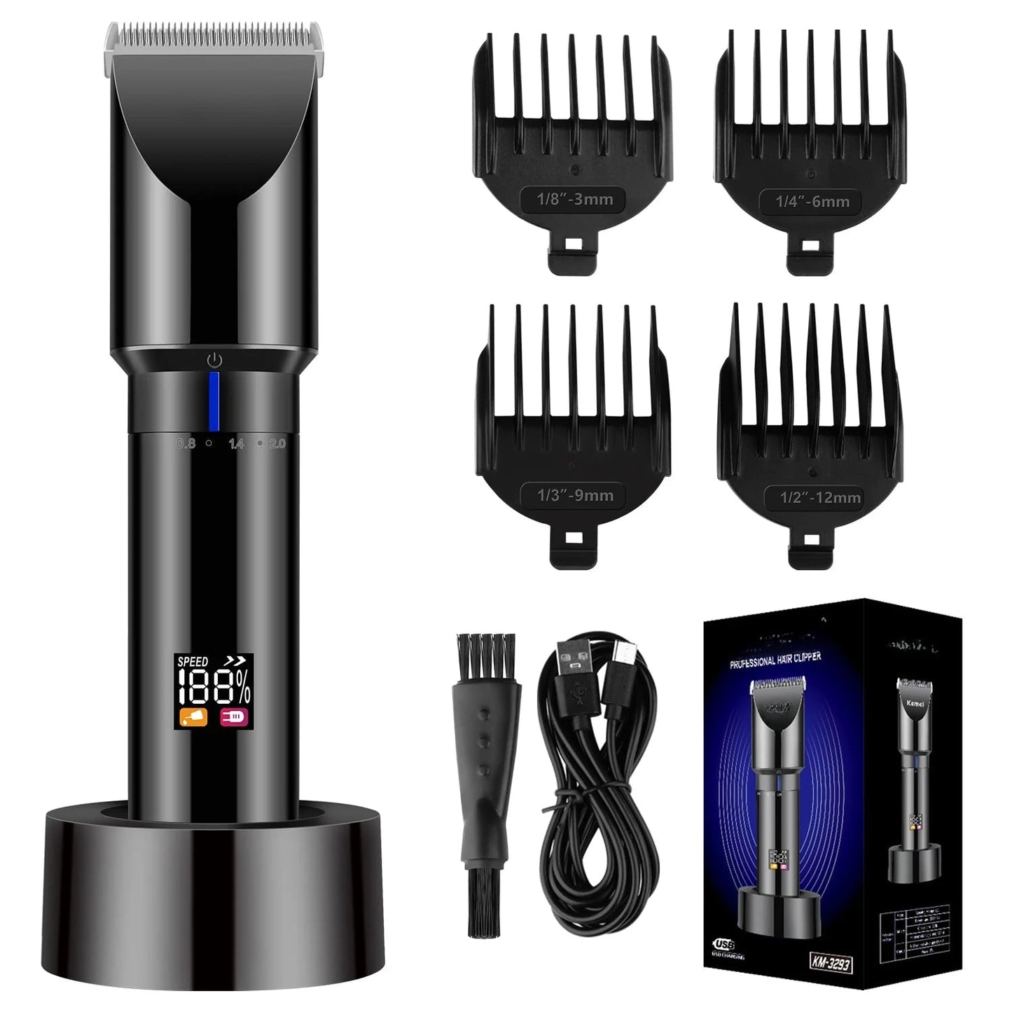 Electric Hair Clipper Machine Rechargeable Kid Hair Clipper Tool Grooming Wireless Hair Clipper