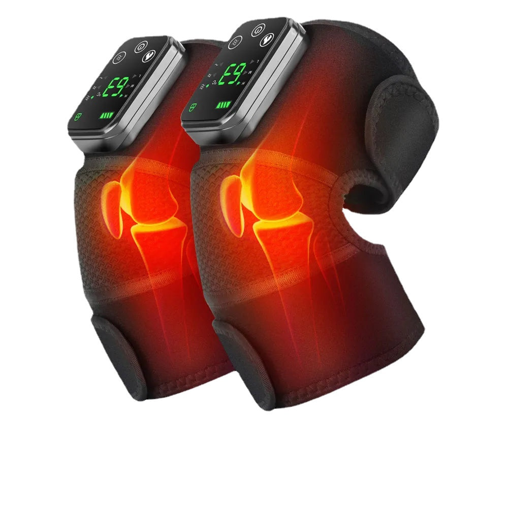 Thermal Knee Massager 3 in 1 Shoulder Knee Elbow Heating Massage Support Brace Rechargeable Vibration Pad Arthritis Pain Relief