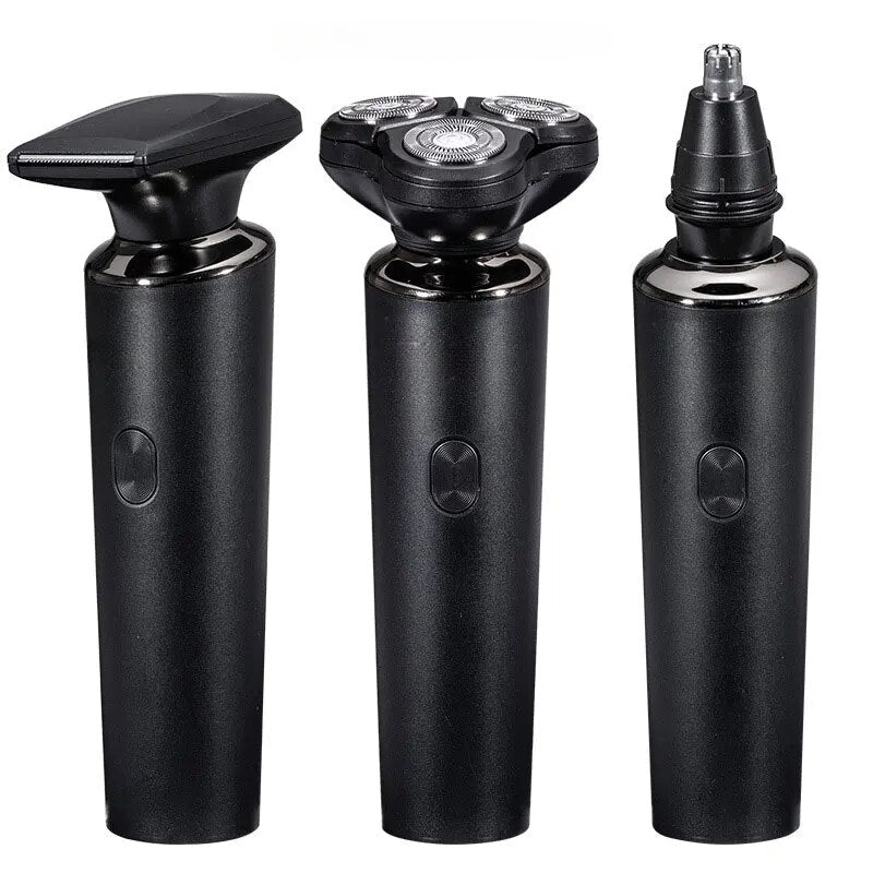 Electric Shaver Razor Shaving Beard Machine for Men Dry Wet Beard Trimmer Rechargeable IPX6 Washable 8D Shaving 3in1 Razors