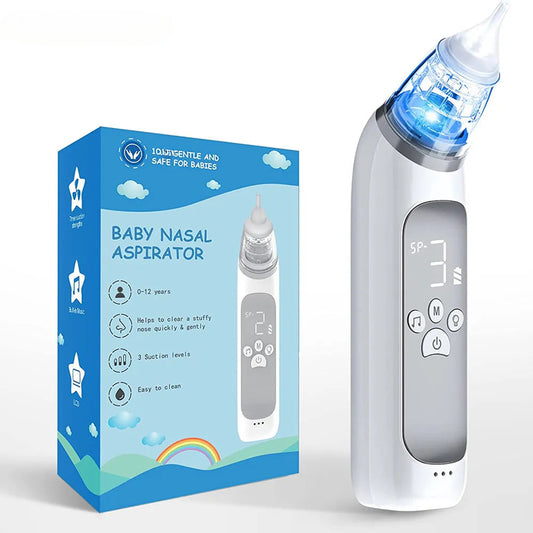 Electric Nasal Aspirator Nose Suction Device with Food Grade Silicond Mouthpiece 3 Suction Modes and Soothing Music