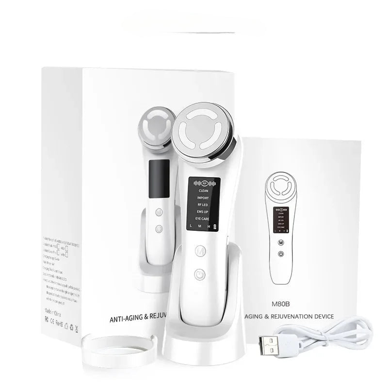 Face Massager Red and Blue Light Skin Essence Introduction Instrument Face Cleaning Export Face Slimming Beauty Instrument