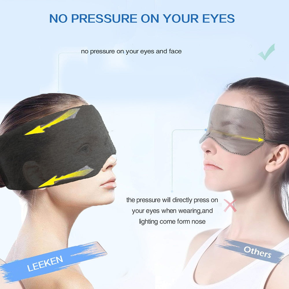 Cotton Silk Sleep Mask Blockout Eye Cover Eye Patch Women Men Soft Portable Blindfold Travel Eyepatch Sleeping Eye Mask