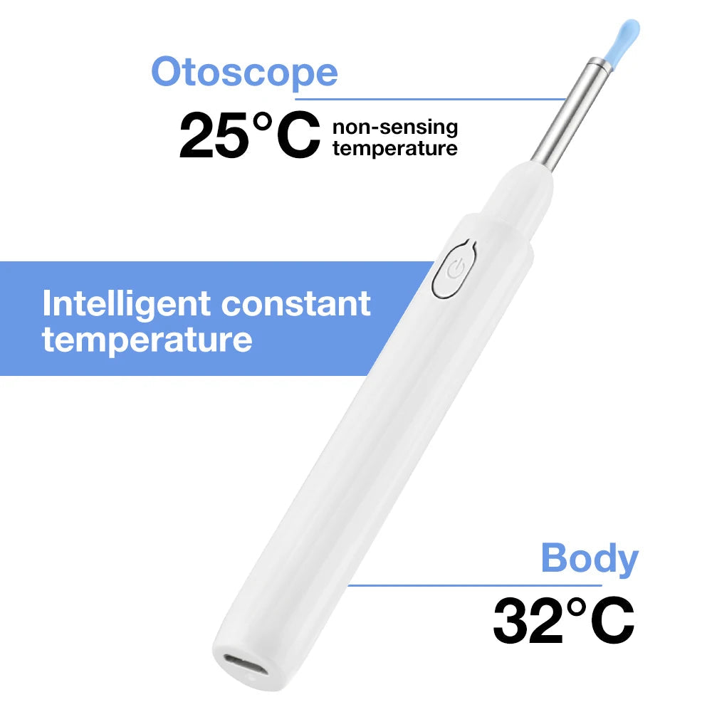 Wireless Smart Visual Ear Pick Removal Ear Wax Cleaner Spoon 3.5mm 500W HD Camera Otoscope LED Light Cleaning Kit Health Care