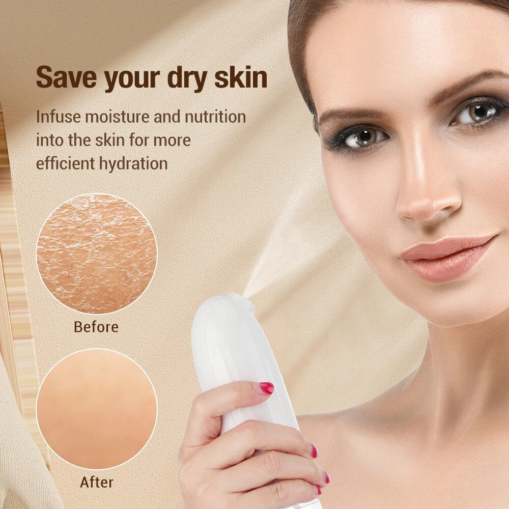 Mini Air Compressor Kit Facial Airbrush Sprayer Water Oxygen Injection For Nail Art Tattoo Craft Cake Nano Fog Mist Sprayer