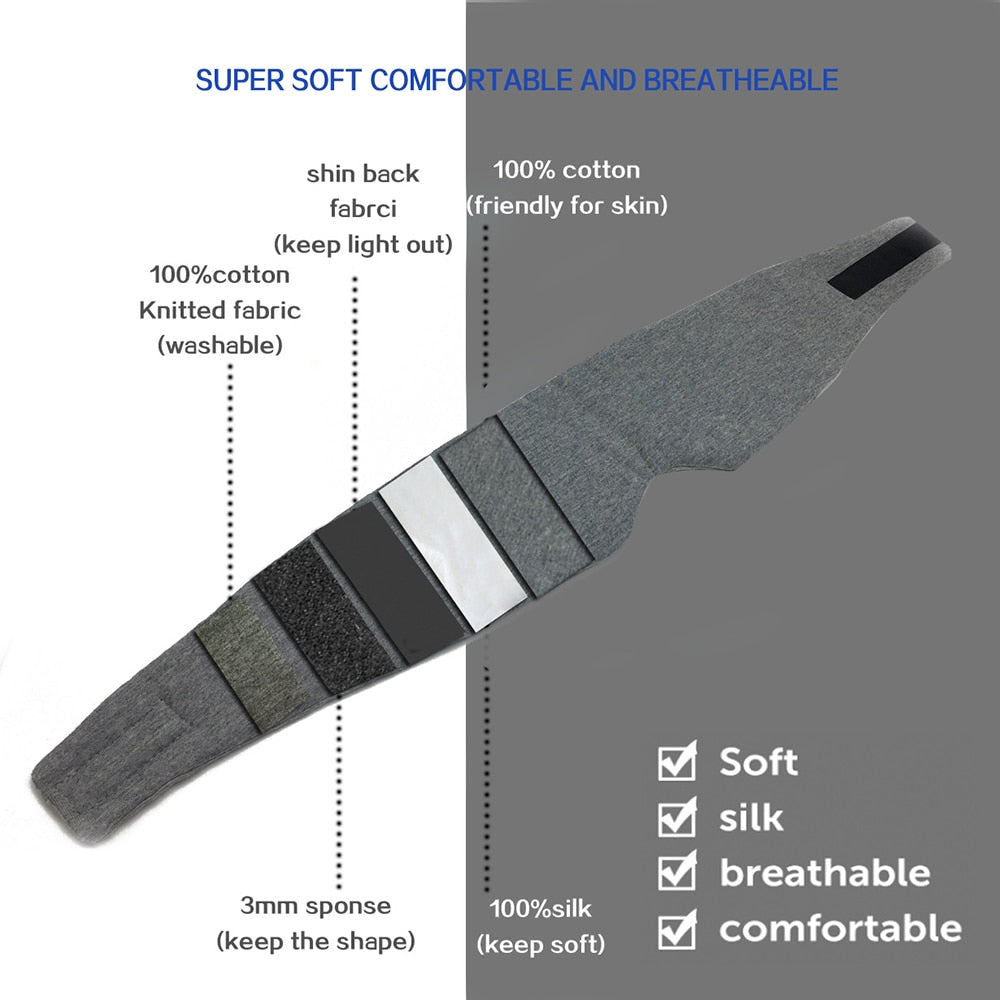 Cotton Silk Sleep Mask Blockout Eye Cover Eye Patch Women Men Soft Portable Blindfold Travel Eyepatch Sleeping Eye Mask