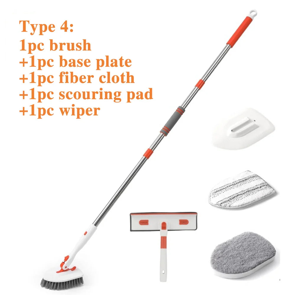 Multifunction Household Cleaning Brush Extended Mop 180° Rotatable Adjustable Floor Bathroom Toilet Cleaning Ceiling Dusting