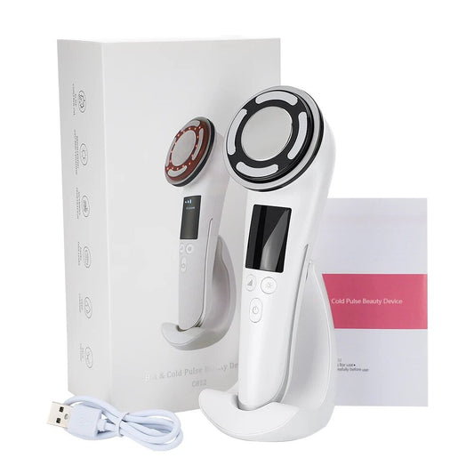 EMS Facial Massager Hot Cold Face Lifting Machine LED Photon Clean Beauty Device Wrinkle Removal Anti Aging Skin Care