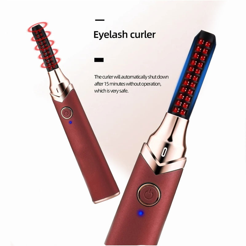 Beauty Makeup Heated Eyelash Curler Rechargeable Long Lasting Natural Curling Portable Pen Quick Heating Eye Lash Ironing Comb