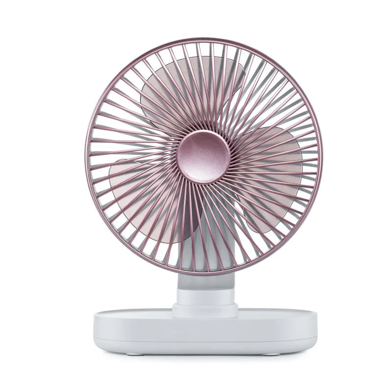 4000mAh Rechargeable Air Cooling Ventilator Electric USB Auto Rotation Desktop Fan 4 Speed Wind Silent Portable for Home Office
