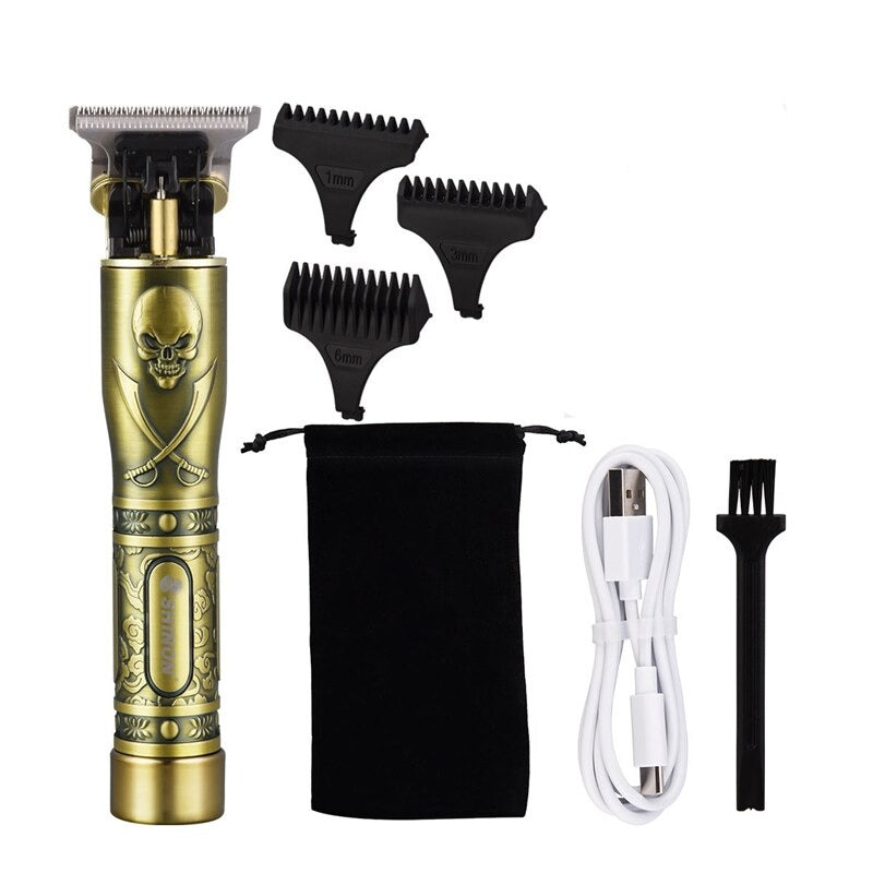 Hair Trimmer Li T-Outliner Skeleton Heavy Hitter Cordless Trimmer Men Baldhead Hair Clipper Finishing Hair Cutting Machine