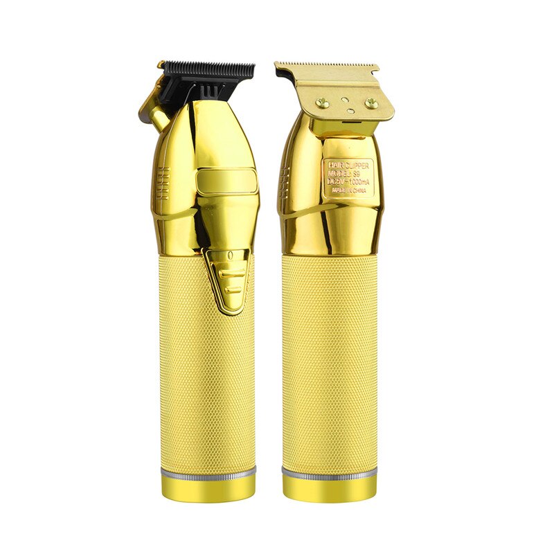 Electric Hair Trimmer Men's Haircut Clippers USB Rechargeable Blade Razor Powerful Beard Shaver Cordless Trimmer Cutting Machine (Gold)