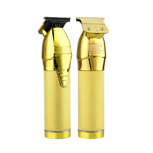 Electric Hair Trimmer Men's Haircut Clippers USB Rechargeable Blade Razor Powerful Beard Shaver Cordless Trimmer Cutting Machine (Gold)