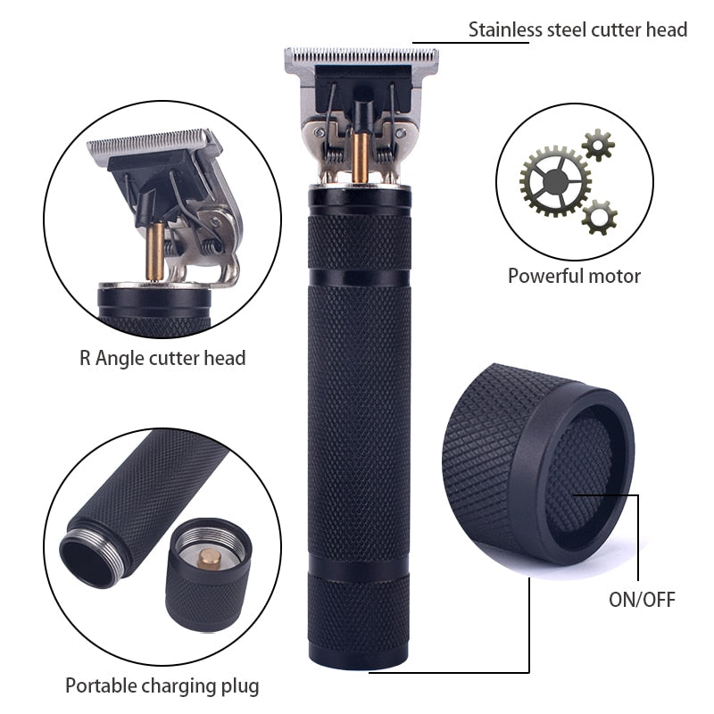 Hair trimmer Barber Haircut Rechargeable hair Clipper Cordless For Men Hair Cutting Machine Beard trimmer 0mm razor shaver