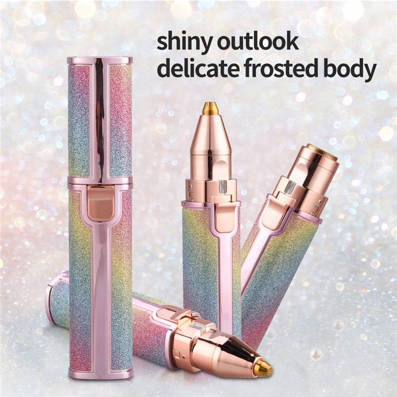 2 In 1 Electric Eyebrow Trimmer Female Women Epilator Eye Brow Lip Hair Removal Mini Painless Face Whole Body Shaver