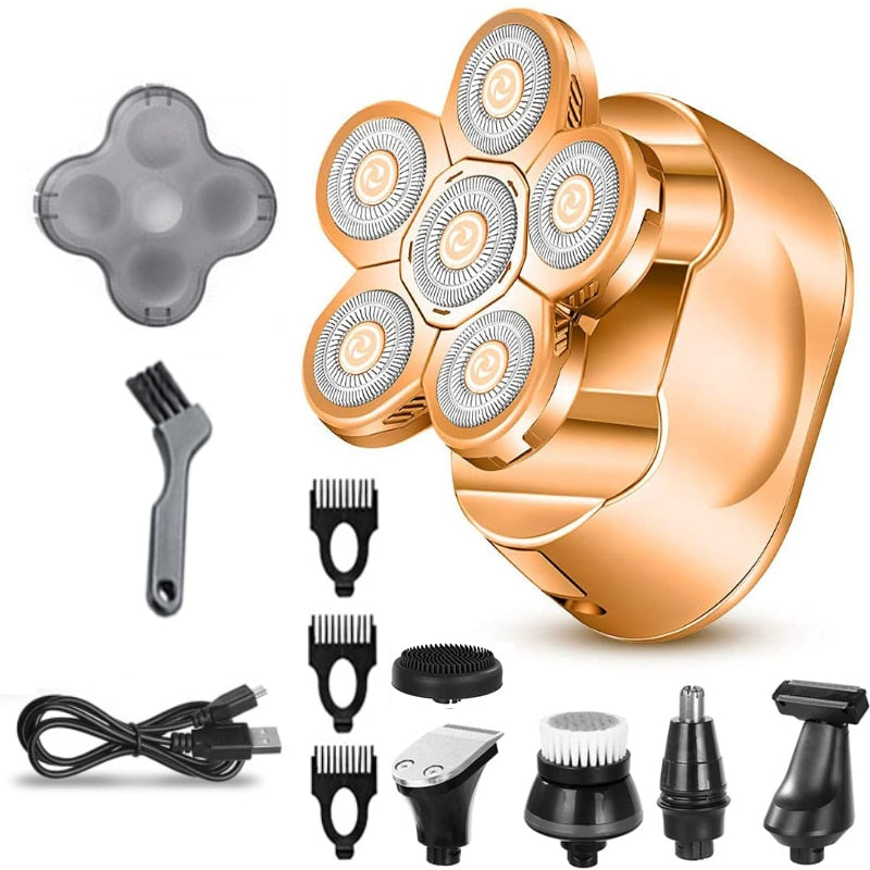 Multi Grooming Kit Digital Display Electric Shaver Hair Trimmer Beard Electric Razor Wet Dry Men Facial & Body Shaving Machine