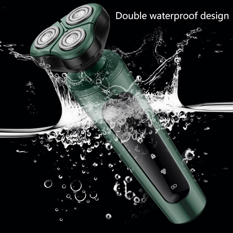 4 In 1 Rechargeable Beard Trimmer Electric Shaver For Men Waterproof Hair Clippers Nose Ear Trimmer Face Cleaning Brush Machine