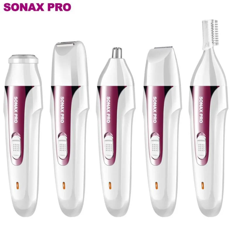 USB Charging 5 in 1 Electric Hair Shaver Trimmer For Eyebrow Nose Body Bikini Facial Hair Removal Hair Clipper Epilator 15#905