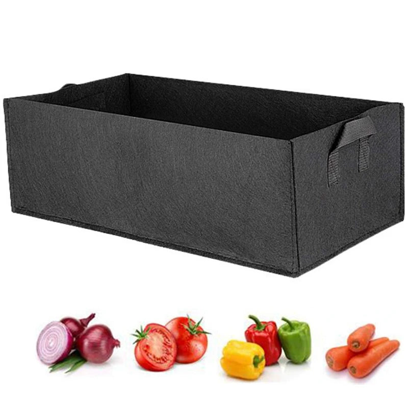 5 Pack Fabric Raised Garden Bed,Square Garden Flower Grow Bag Vegetable Planting Bag Planter Pot with Handles for Plants Flowers