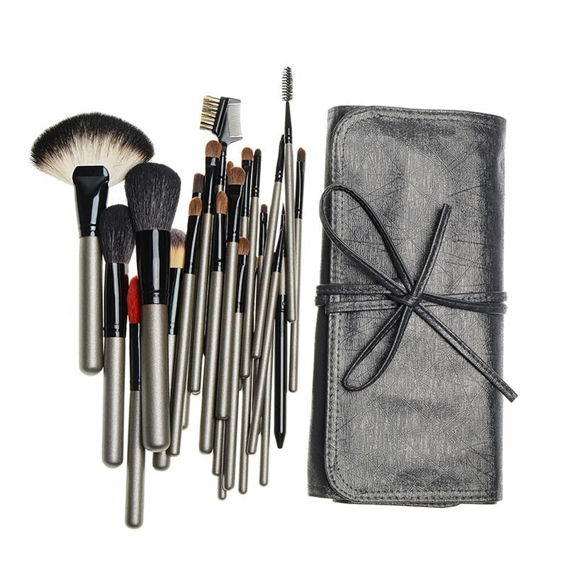 26pcs Makeup Brushes Tool with Holder Case Studio High Quality Natural Make Up Brushes Professional